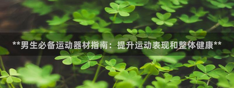 意昂集团官网：**男生必备运动器材指南：提升运动表现