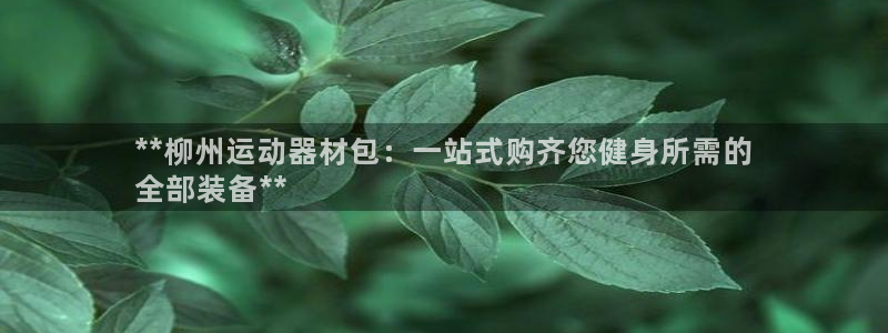 意昂3官方：**柳州运动器材包：一站式购齐您健身所需