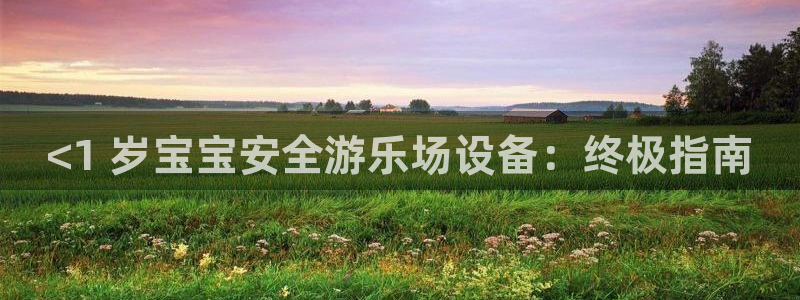 意昂体育3平台APP：<1 岁宝宝安全游乐场设备：终